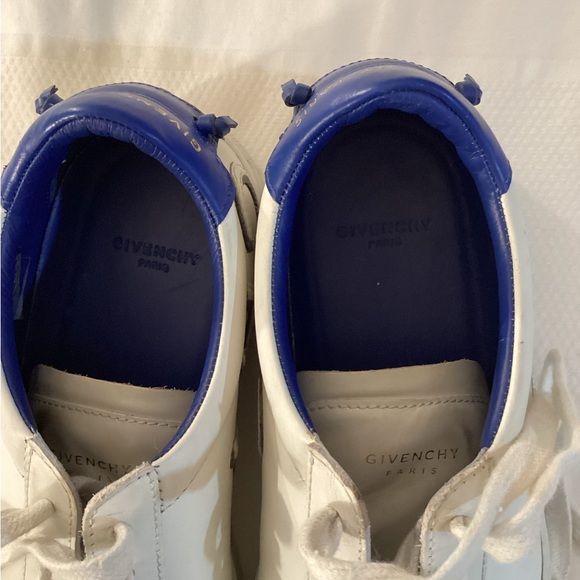 Givenchy White/Blue Leather Urban Street Low Top Sneakers - Picture 8 of 12